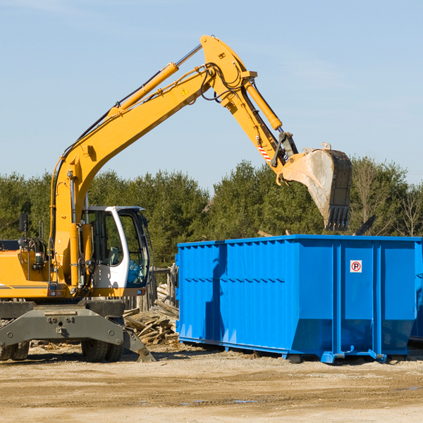 are there any restrictions on where a residential dumpster can be placed in Quinlan